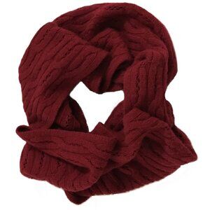Celeste Wool‑Cashmere Infinity Scarf – Red Wine